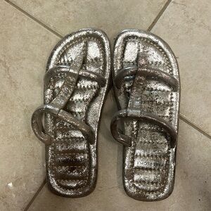 Free people slide leather sandals